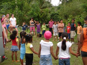 The girls have been working with indigenous communities in the region of Talamanca.