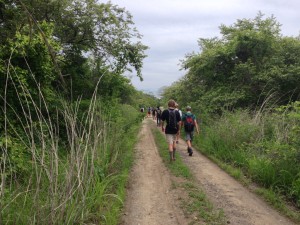 A shot of our students hiking through Santa Rosa National Park on Sunday.