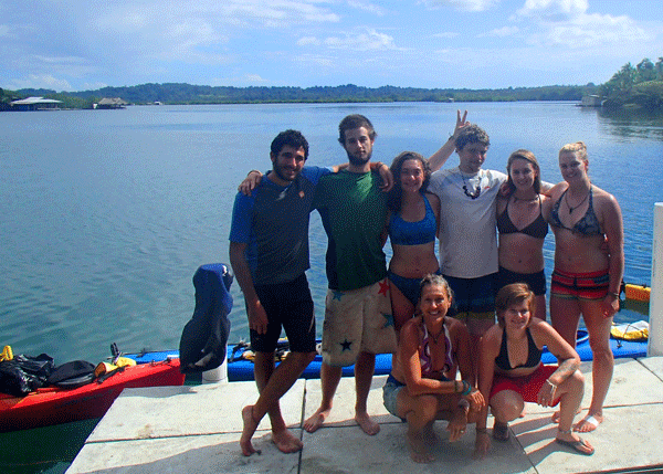 Sea kayaking and scuba diving were part of the group's itinerary in Panama. 
